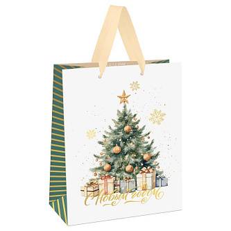 Сумка подарочная "Christmas mood" фольга 11*14*6,5см