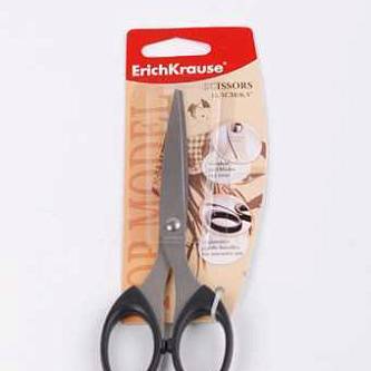 Ножницы ErichKrause "Топ" черный 16 см
