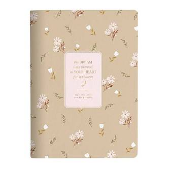 Тетрадь А4 40л КЛЕТКА "Апрель", коричневый