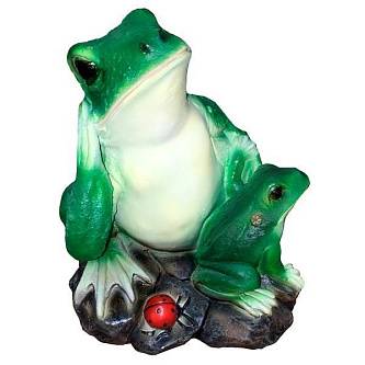 Фигура садовая "Лягушка с лягушонком" 24х24х22см
