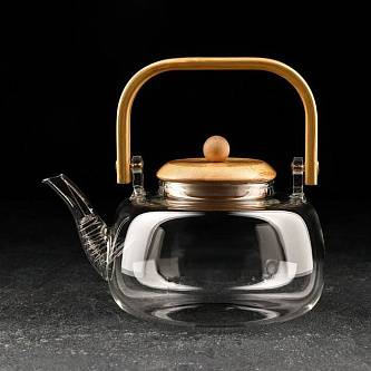 Чайник стеклянный заварочный «Эко», 800 мл, с мет. ситом
