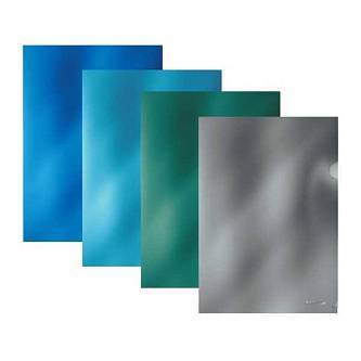 Папка-уголок EK Glossy Ice Metallic, A4, непрозрачная, ассорти