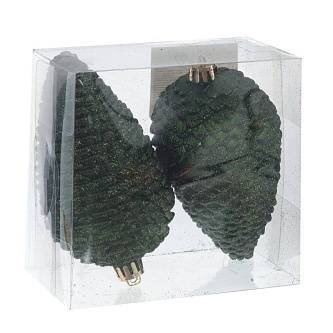 Украшение новогоднее Шишка 2шт L12 W12 H6,5 см