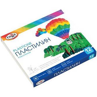 Пластилин 12цв 240гр Гамма Классический стек