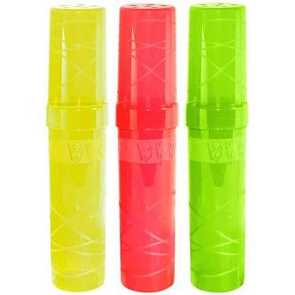 Пенал-тубус СТАММ "Creative" пластиковый, 190х45 мм, ассорти