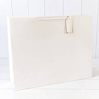 Сумка подарочная "Фактура-890" Белый 50*40*15см