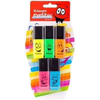 Набор текстовыделителей "Eyeliter" 5цв., 1-4,5мм