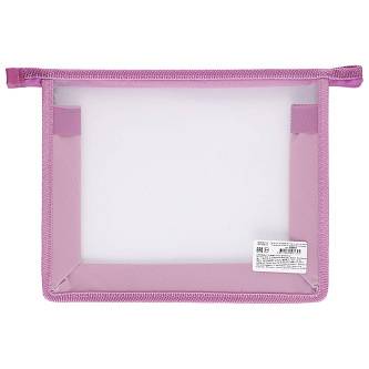 Папка д/тетр А5 пластик молния сверху прозр/сиреневая КОКОС