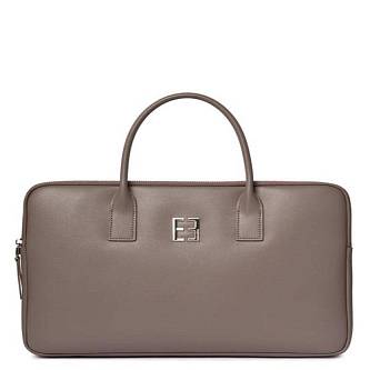 Сумка-тоут ELEGANZZA женская., кожа, серо-беж.