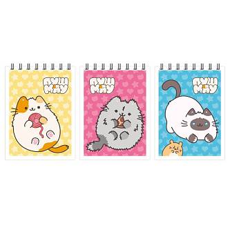 Блокнот А7 40л кл "Пушмяу"  УФ лак