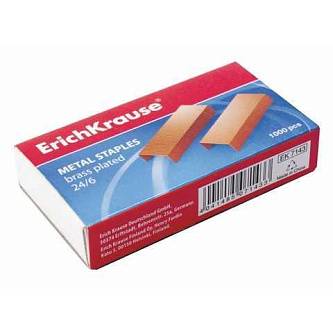 Скобы №24/6 Еrich Кrause 1000шт/уп., медные