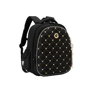 Рюкзак школьный Grizzly с обвесом 2отд черн