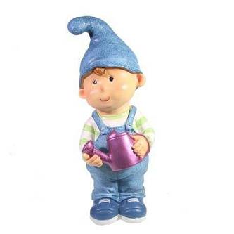 Фигура декоративная "Мальчик-гном с лейкой" 13*13*33