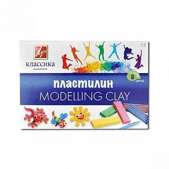 Пластилин 8цв 160гр Луч Классический