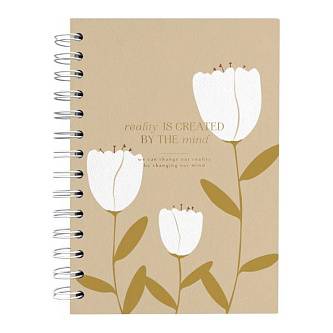 Тетрадь 120л КЛЕТКА "Апрель" тюльпаны, спираль, тв.обл