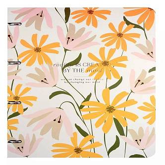 Тетрадь на кольцах А4 120л  "Апрель", цветы