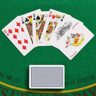 Карты игральные пластиковые,  55 шт, 34 мкр, микс