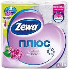 Туалетная бумага Zewa Plus Сирень 2 сл 4 шт, фото №1