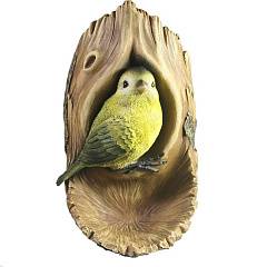 Фигурка садовая навесная "Птичка в дупле" 12х14х24 см, фото №1