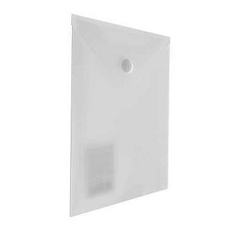 Папка-конверт с кнопкой А6, 180 мкм, прозрачная