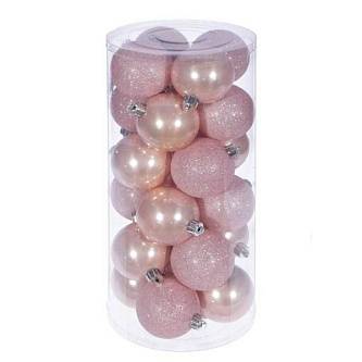 Набор шаров  24 шт (розовый), D 6см