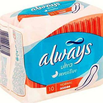 Прокладки гигиен. Always Sensitive Normal Plus 10 шт