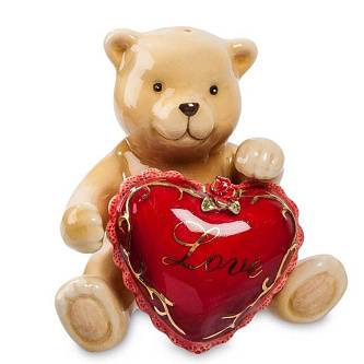 Набор cоль-перец Влюбленный мишка фарфор CMS-14/17