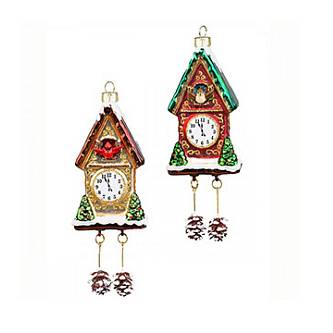 Часы-ходики "Лесная сказка" асс. из 2-х (стекло) 5,7х3х15 см