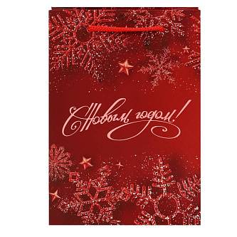 Сумка подарочная "Снежное мерцание" 14x20x6,5см