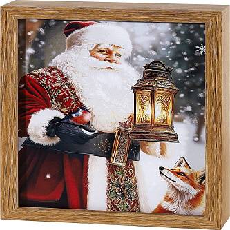 Светильник светод Картина Дед Мороз и Внучка 65 LED 16.5х21х4.5с