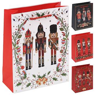 Сумка подарочная "Щелкунчик" тиснение 18*23*8см