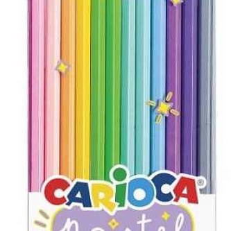 Карандаши цв паст "Pastel" CARIOCA, 12цв, шестигр,заточ,ПВХ чехол
