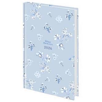 Ежедневник дат А5 "Blue Flowers" тв.обл, 2026