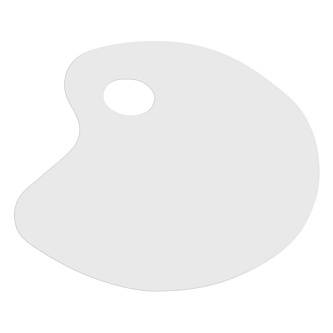 Палитра Гамма, плоская, овальная, белая, пластик