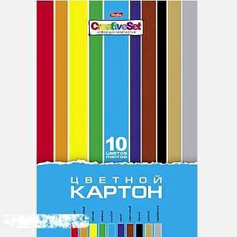 Картон цветной А4 10л 10цв Creative Set Hr