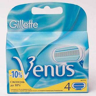 Сменные кассеты жен Gillette Venus Smoth 3, 4шт