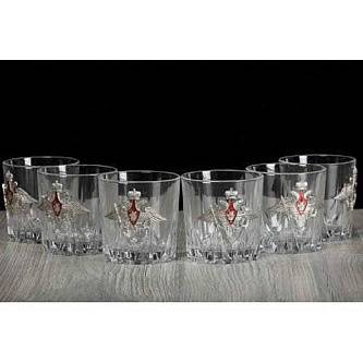 Набор д/виски "Отечество, Долг, Честь" 6 бокалов/камни