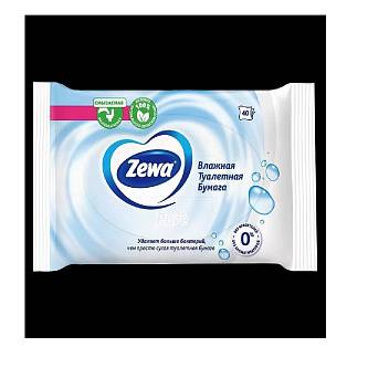 Туалетная бумага влажная Zемма/Zewa Pure 40шт