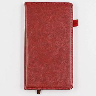 Ежедневник недат А6+ "ОКИНАВА КРАСНЫЙ" с петелькой