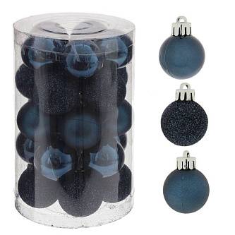 Набор шаров пластик, D 3 см, 25 шт L8 W8 H13 см т-синий