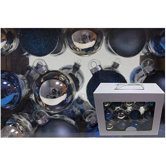 Набор шаров елочных 26 шт стекло