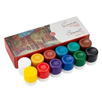 Набор гуаши "Сонет" 12цв. 40мл