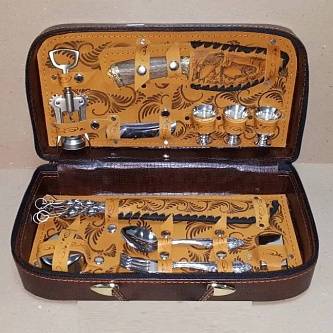 Барсетка №3 кожа коричн (41*21*11см) 20 пр