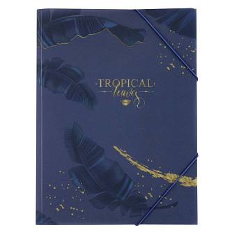 Папка на резинке А4 "Gold Tropic" искрящаяся фактура