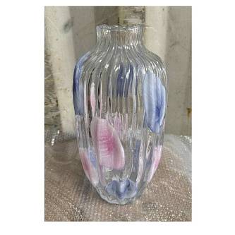 Ваза настольная 18*38 cm, прозрачное стекло, арт.7123