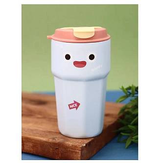 Термокружка «Funny face», yellow (450 мл)