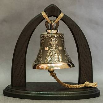 Колокол Три Лика на подставке бронза