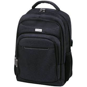 Рюкзак Berlingo City "Black" 42x29x17см, эргоном. спинка