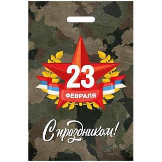 Пакет п/э "23 февраля" 30*20см