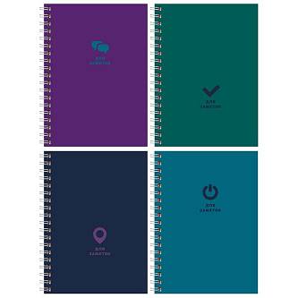 Записная книжка А6 80л кл "Monocolor. Dark" спираль, тв. Обл